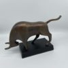 Copper Coloured Bull Sculpture