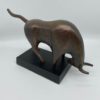 Copper Coloured Bull Sculpture - Image 2