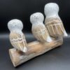 Three Barn Owls On A Log - Image 3