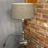 Nickel Lamp With Oval Shade