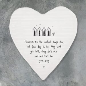 Heart Ceramic Coaster - Memories Are The Loveliest