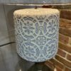 Concrete Lamp With Geometric Pattern - Grey - Image 2