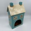 Large Ceramic Blue Tealight house - Image 2