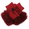 Red Fur fingerless glove