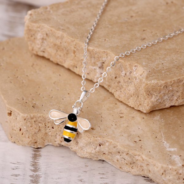 Sterling Silver necklace with bee pendant - Image 2