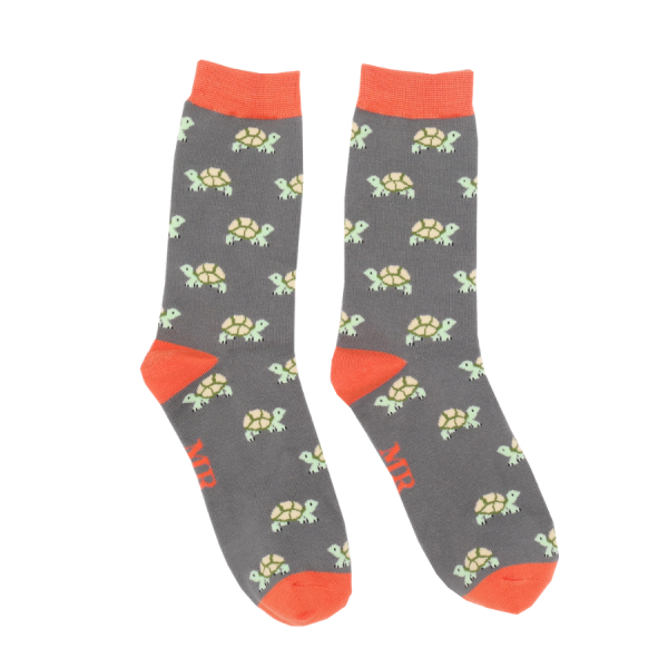 Mr Heron Turtles Socks Grey