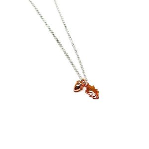 Robyn Acorn Necklace - Rose Gold