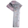 Metallic printed scarf with frayed edge - Image 2
