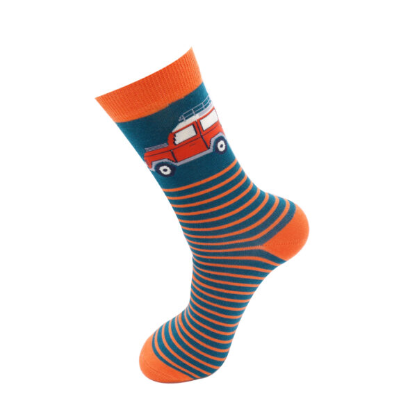 Men’s Jeep & Stripes Socks- Teal
