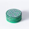 Floral Teal Coasters, Set Of 4
