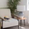 Skyline Grey and Blue Ceramic Table Lamp - Image 2