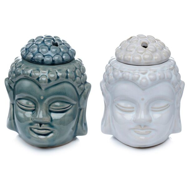 Crackle Glaze Buddha Head Ceramic Oil Burner