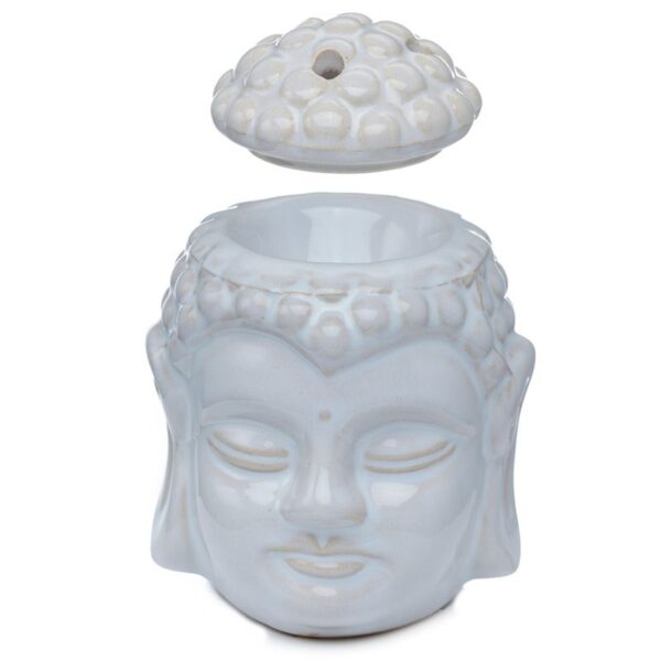 Crackle Glaze Buddha Head Ceramic Oil Burner - Image 4