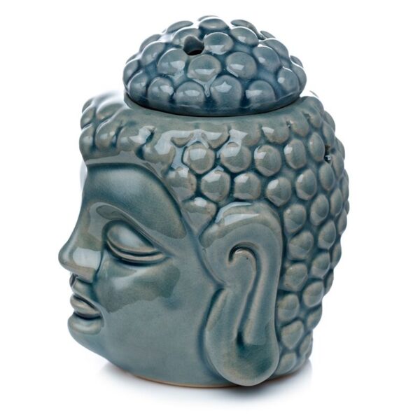 Crackle Glaze Buddha Head Ceramic Oil Burner - Image 5