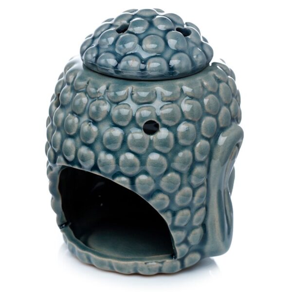 Crackle Glaze Buddha Head Ceramic Oil Burner - Image 7