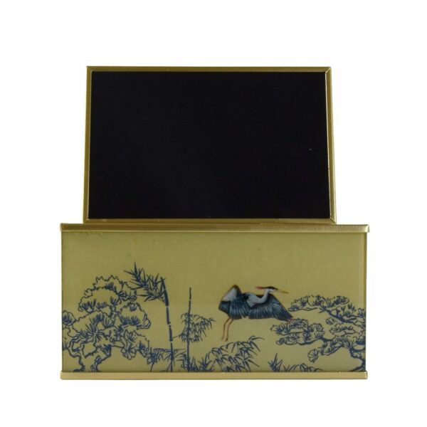 Glass Jewellery Box in Oriental Heron Design with Bevelled Edge - Image 3