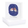 Christmas Robin Boxed Sterling Silver Jewellery Earring Card