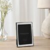 Silver Narrow Smooth Photo Frame  with Wood Back