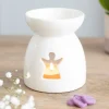 White Angel Silhouette Cut Out Oil Burner and Wax Warmer