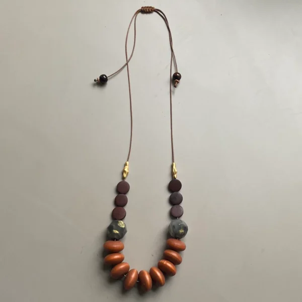 Wood & Bead Necklace