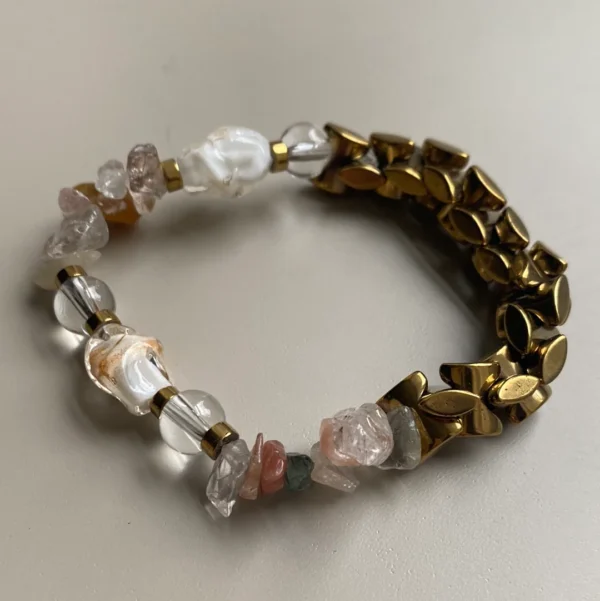 Glass & Hematite Bracelet