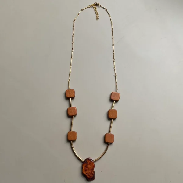 Wood & Magnesite Necklace