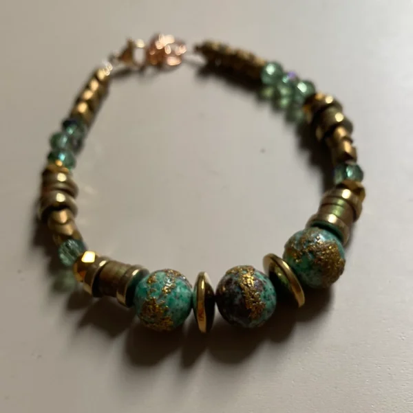 Chrysocolla & Hematite Bracelet