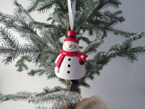Ceramic Snowman Bell
