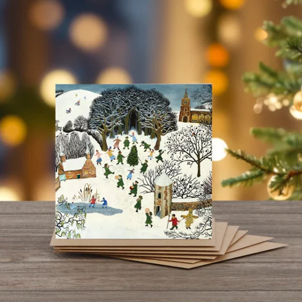 Midwinter - Set of 6 Christmas Note Cards with Message