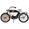 Hometime Metal Mantel Clock - Black Motorcycle