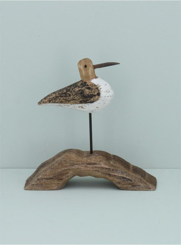 Wood Ornament - Rustic Seagulls on Plinth - Image 2