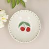Stoneware Bowl - Hand Painted Cherry