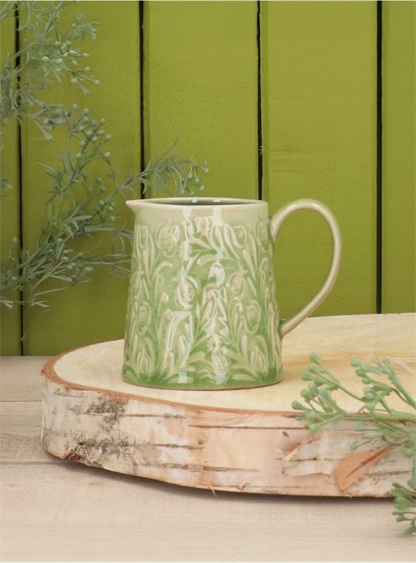 Stoneware Country Flowers  Mini Jug