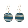 Stripe  Round Earrings - Image 2