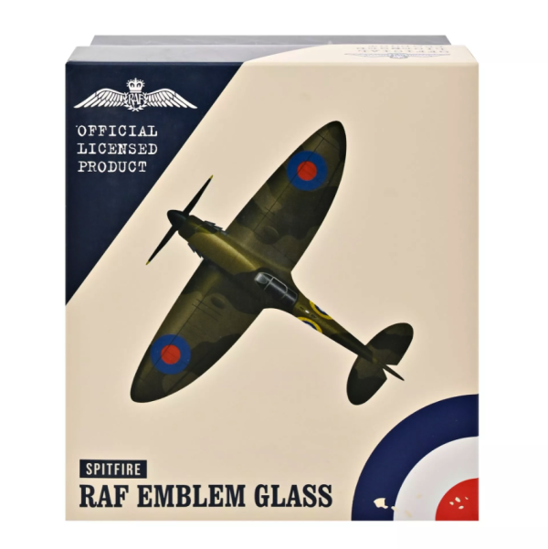 RAF Glass & Metal Whiskey Tumbler - Spitfire - Image 2