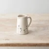 Grey Heart Floral Jug, 9cm