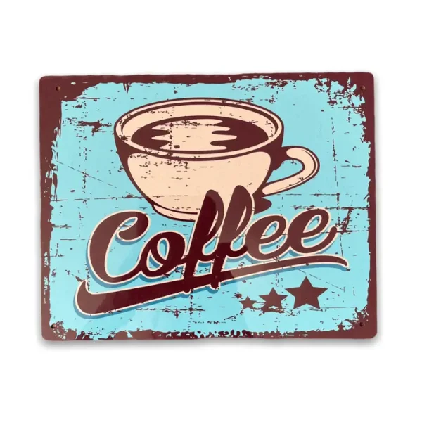 Vintage Metal Sign - Retro Coffee Sign - Image 2
