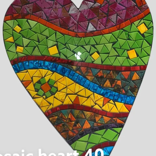 Mosaic Heart Hanging Wall Plaque