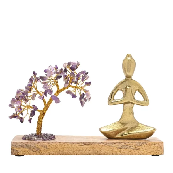 SERENITY GEMSTONE TREE YOGA ORNAMENT - AMETHYST - Image 2