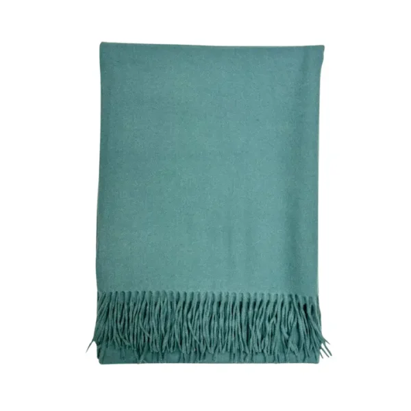 Fine Plain Cashmere Blend Scarf - Image 2