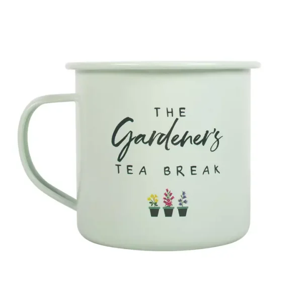 Gardener's Tea Break Enamel Mug - Image 2