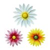 Set of 3 Metal Wall Mounted Daisies