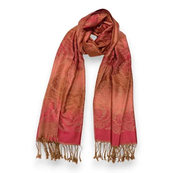 Ombre Pashmina Print Scarf with Tassels