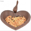 Metal Heart Bird Bath