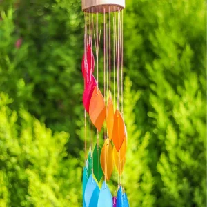 Glass Wind chime Spiral - Rainbow 35CM