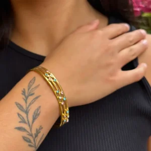 Colour Cubic Zirconia Bangle