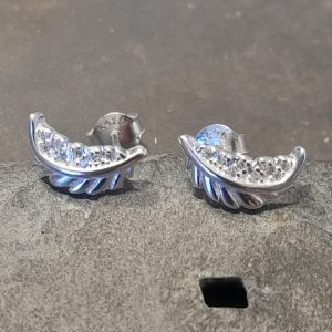 12 X5MM CLEAR CZ LEAF