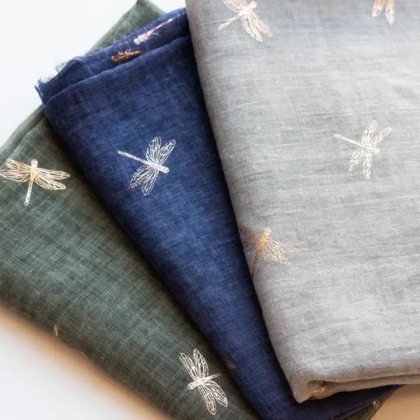 Dragonfly Foil Scarf