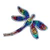 Dragonfly wall hanging recycled glass mosaic wall art