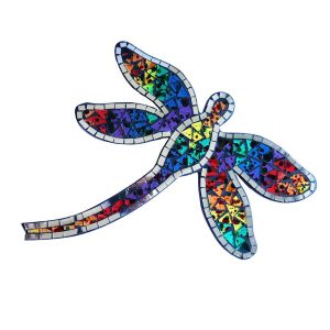 Dragonfly wall hanging recycled glass mosaic wall art